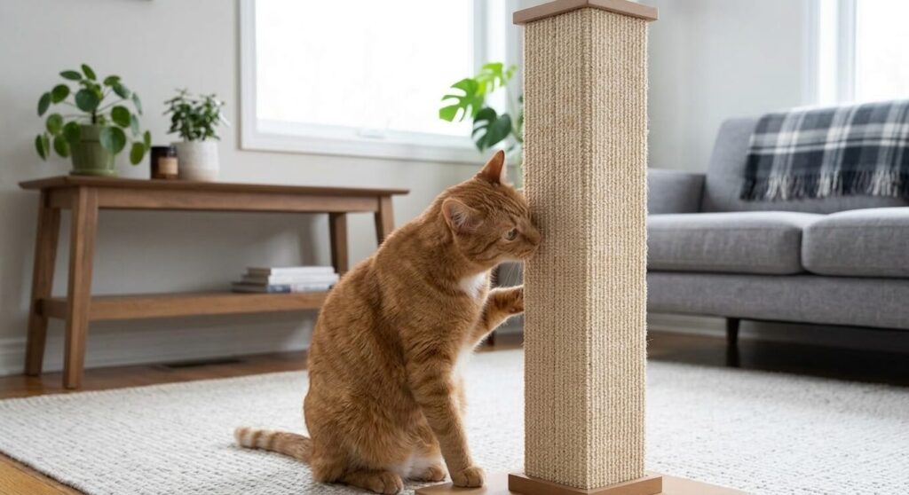 Comparison of woven sisal vs sisal rope for large cat scratching durability