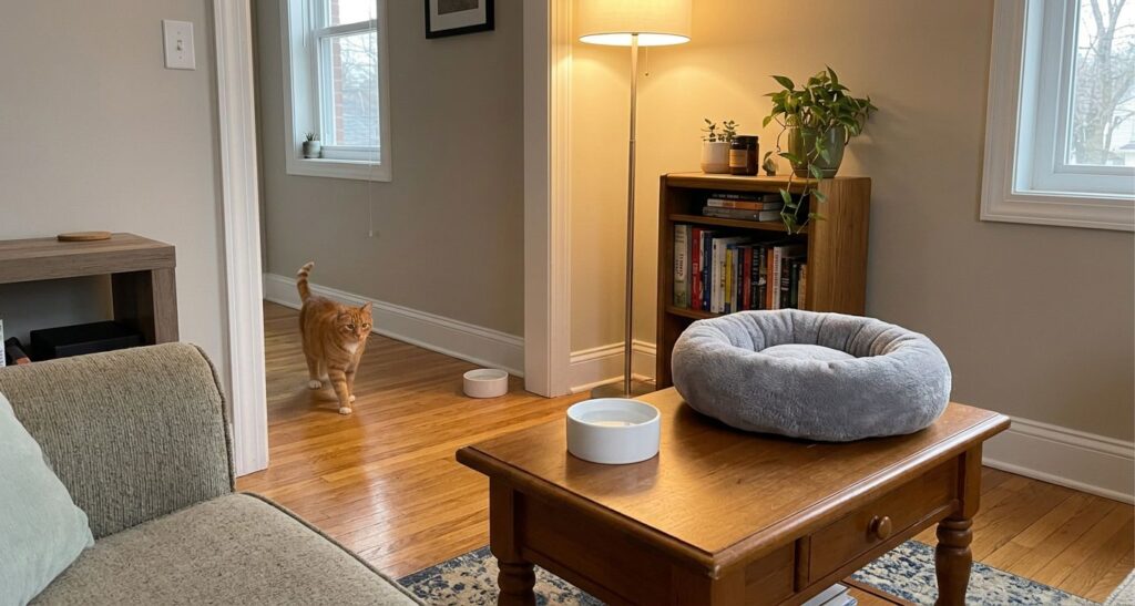 Using a stainless steel flowing cat water fountain to encourage an indoor cat to drink more water safely