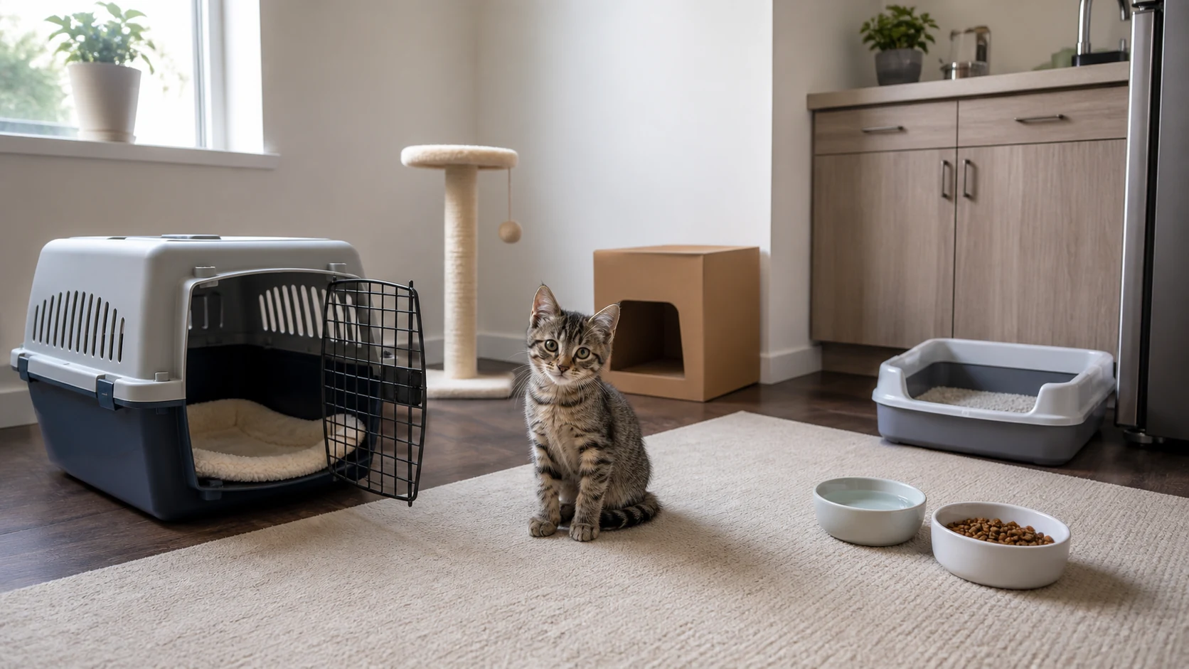 Kitten proof apartment with a safe starter room