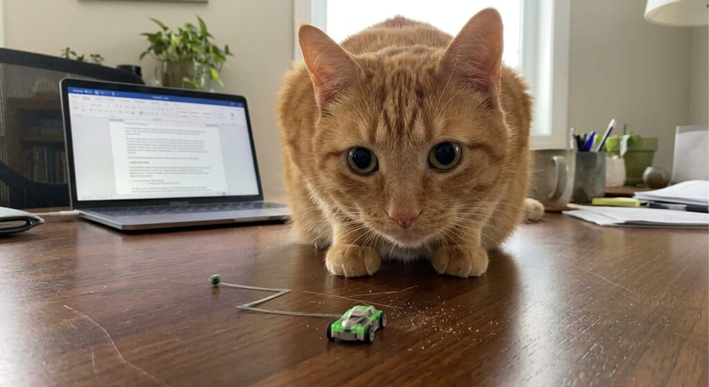 Automatic feather dispenser among the best interactive cat toys for solo play