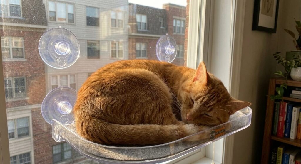 Testing the industrial-grade suction cups of the best cat window perches reviews top pick