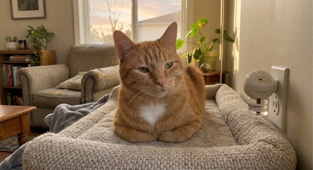 Proper placement of the best cat calming diffusers in an open area for maximum airflow.