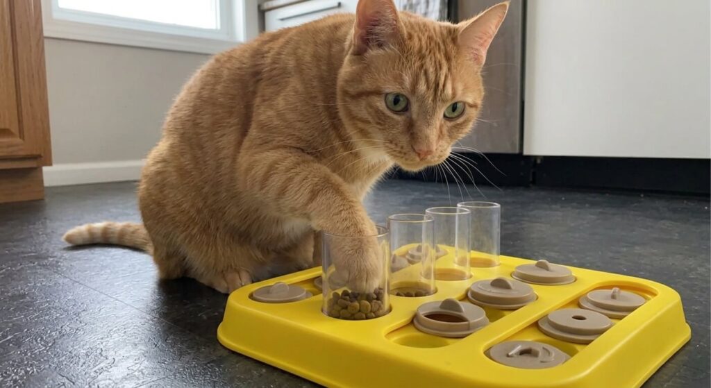 Multi-mechanism variety found in the best cat puzzle feeders for high-energy cats