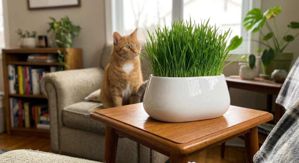Comparison of wheat, oat, and barley seeds included in the best cat grass kit reviews