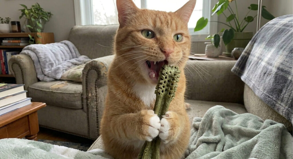 Detailed view of Greenies, one of the best cat dental treats with a VOHC seal