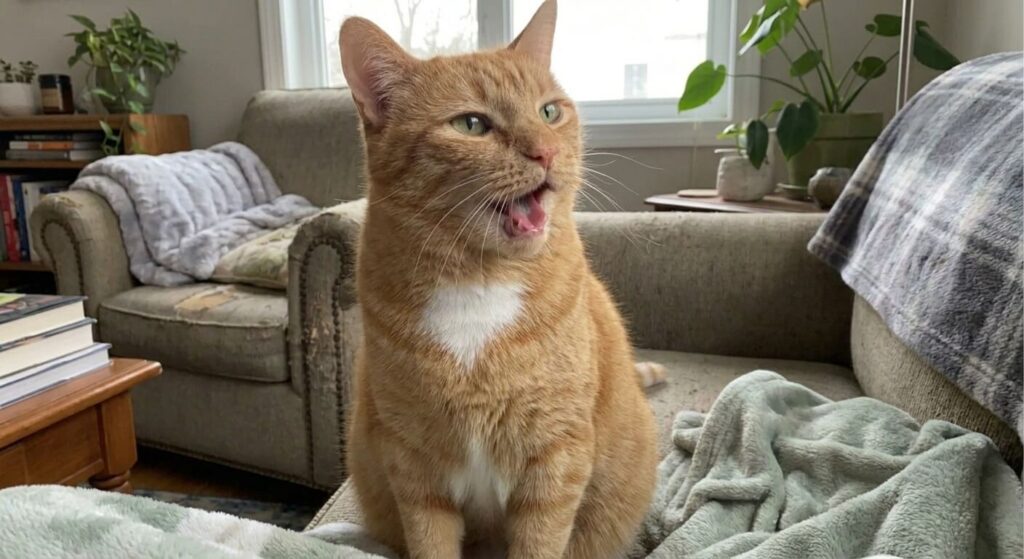 Recognizing the signs that a cat needs better cat hairball prevention.