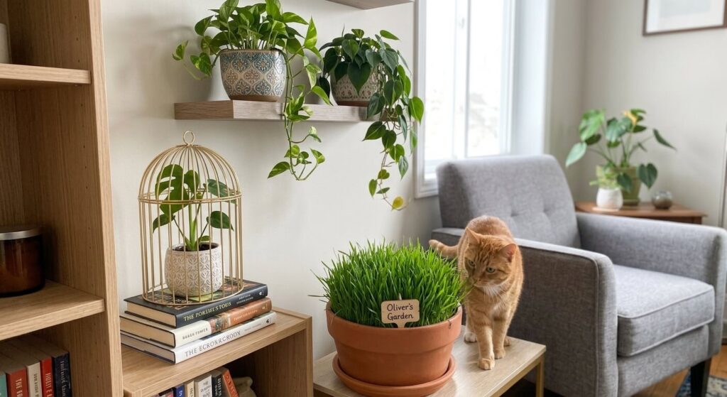 Using a bitter deterrent spray as a strategy for how to stop cat from eating plants