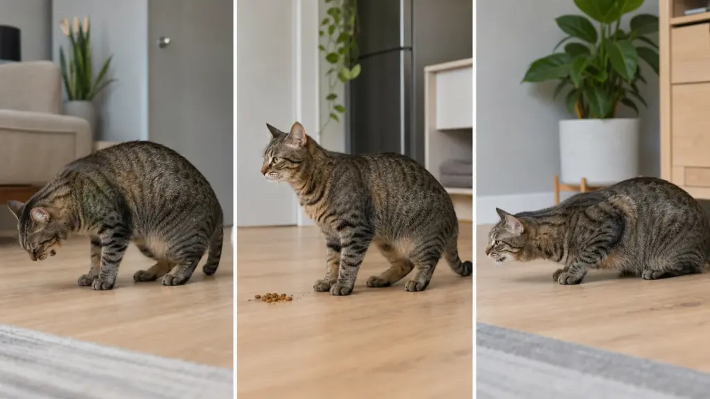 Differences between vomiting, regurgitation, and coughing in cats