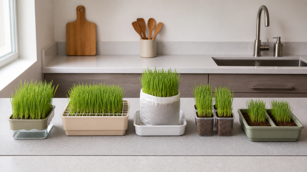 Comparing five best cat grass kit planter and growing media styles