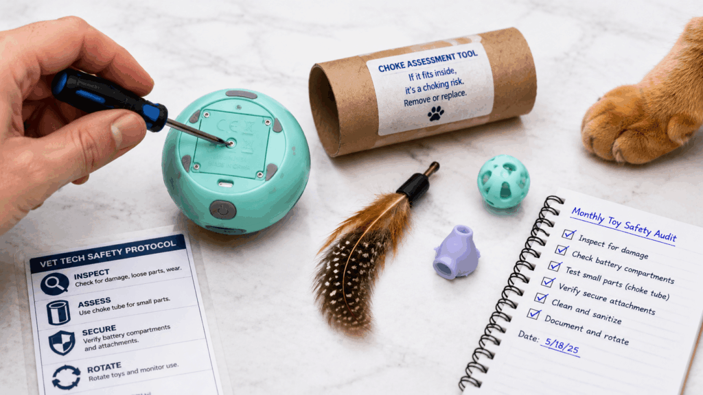 over-the-door automatic wand toy for renters and small apartments