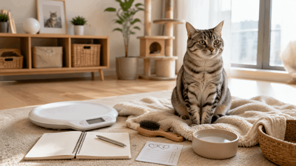 indoor cat health prevention check at home